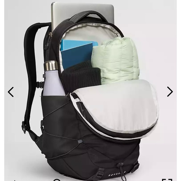 NWT The North Face Women’s Borealis Backpack, Black on Black - Picture 6 of 6